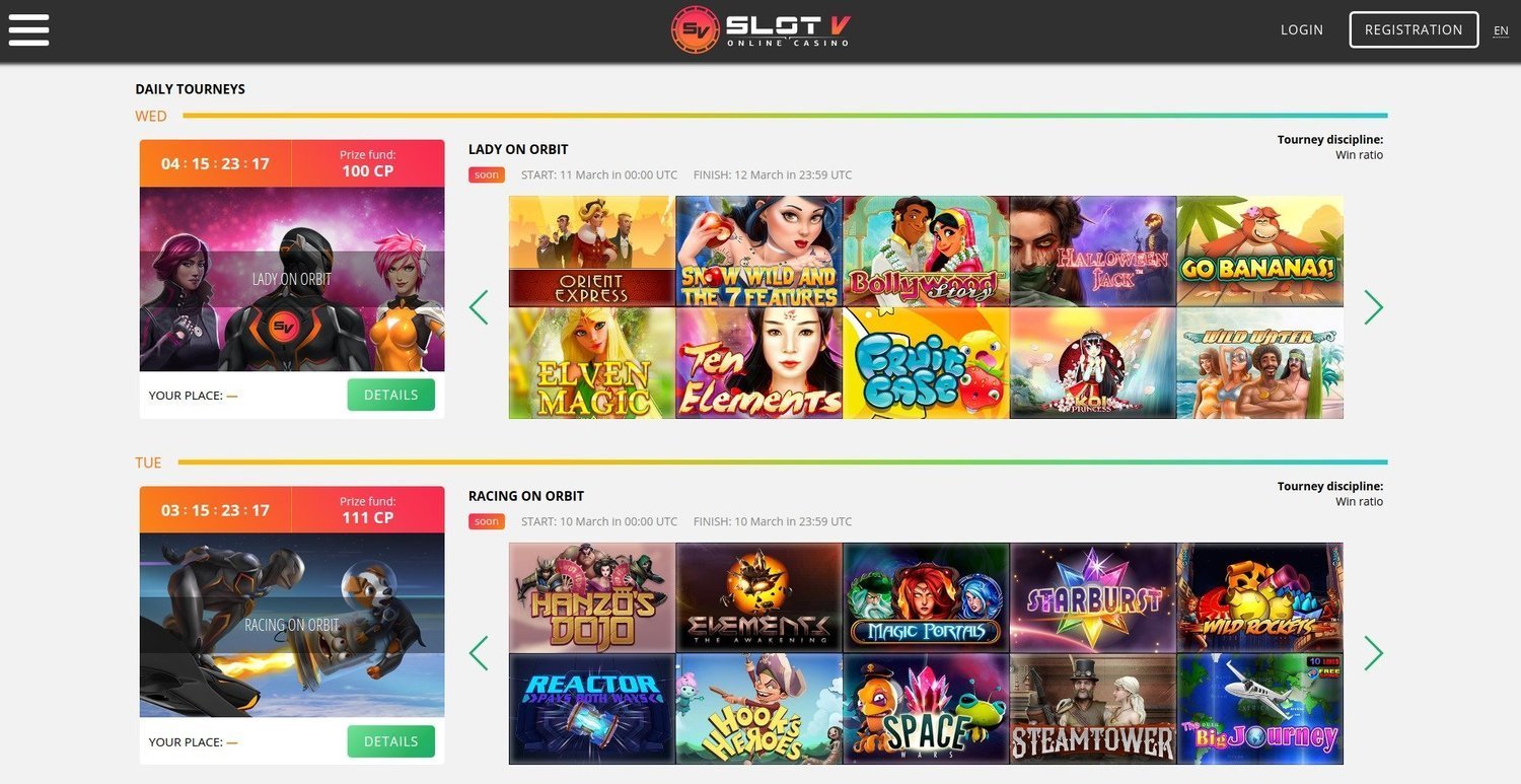 Tournaments casino SlotV