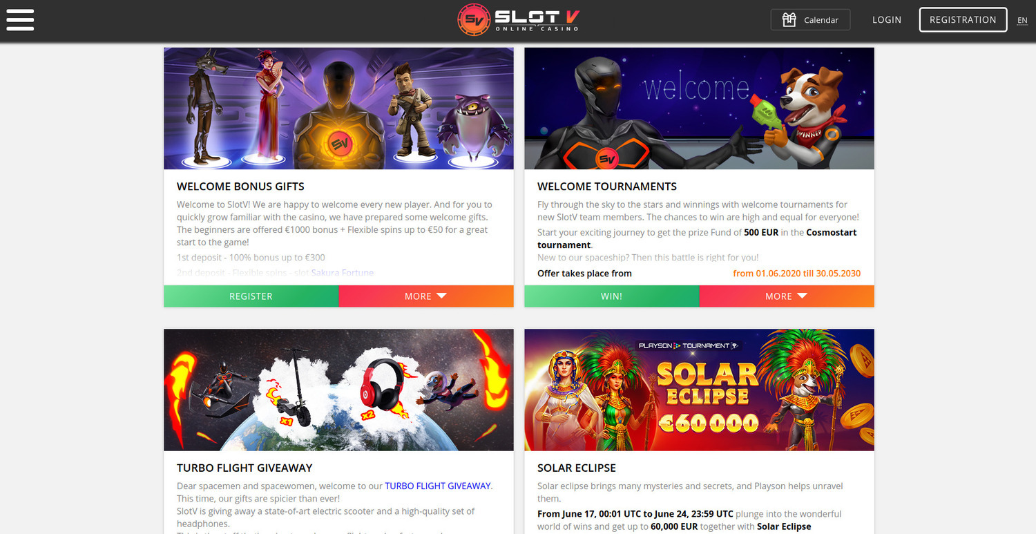 Bonusy kasina SlotV