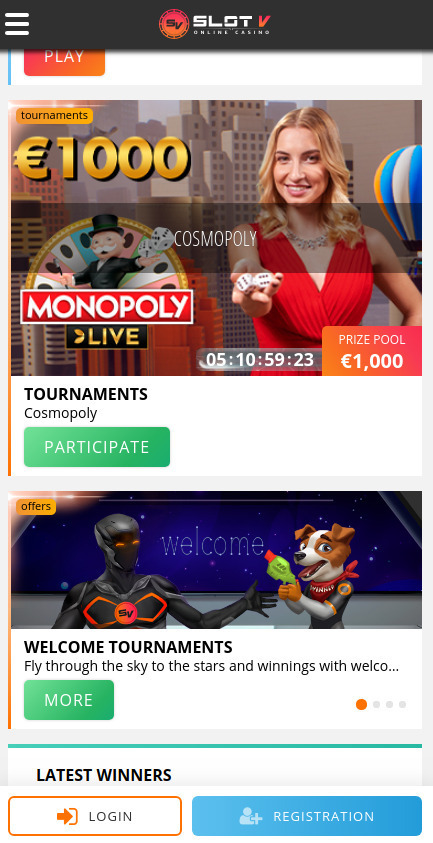 Mobilní kasino hry ve SlotV online kasinu